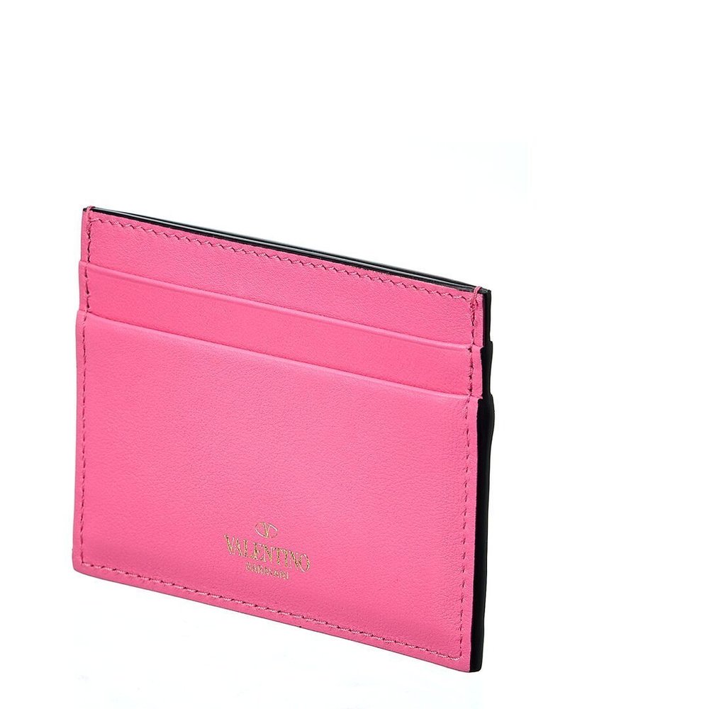 Valentino Rockstud Leather Card Holder - Picture 2 of 4